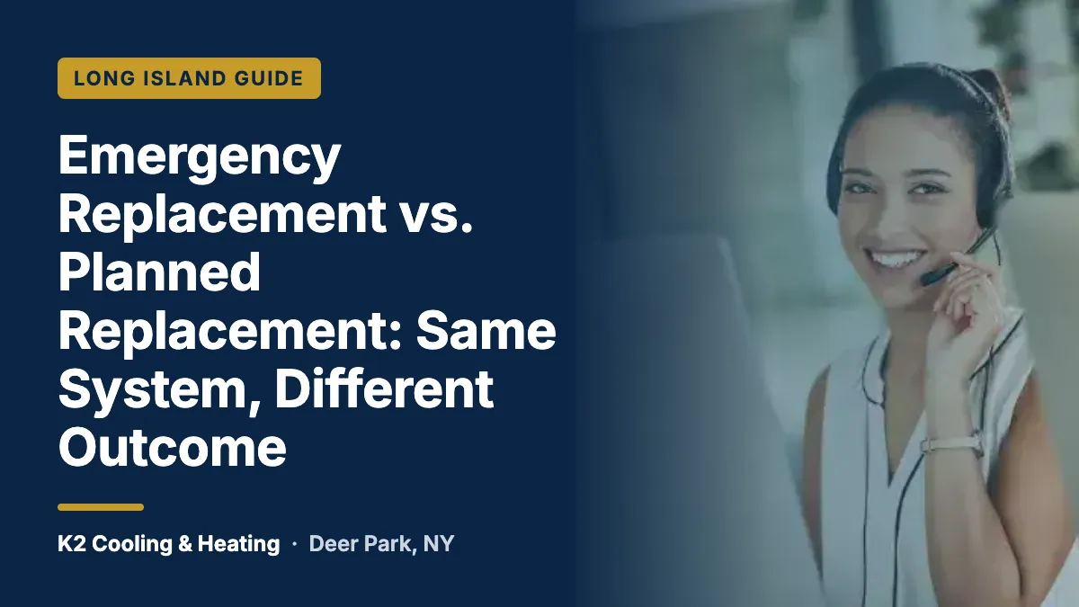 Emergency Replacement vs. Planned Replacement: Same System, Different Outcome